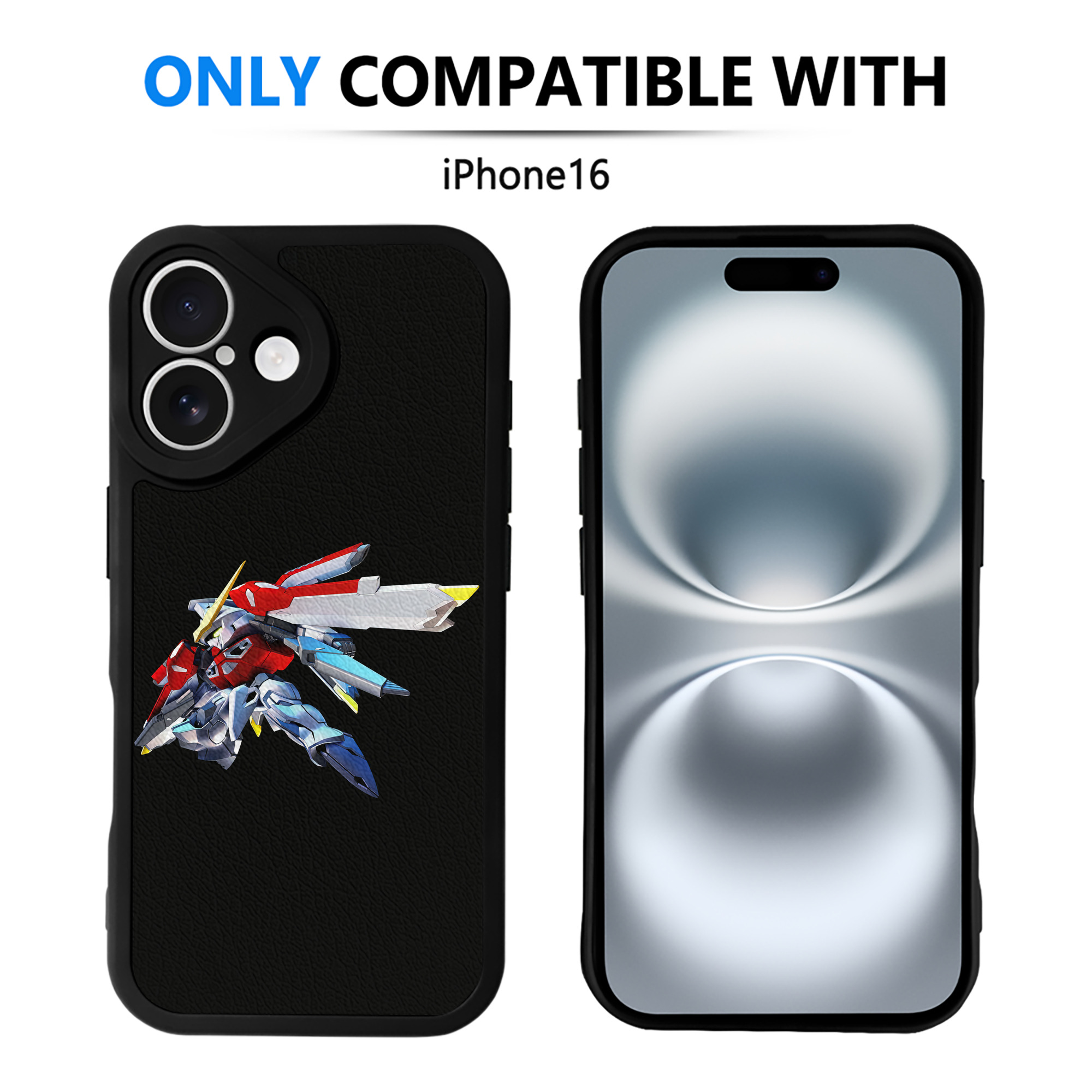 （画像用） 機動戦士ガンダム Mobile Suit Gundam 【iPhone 16シリーズ対応】シリコンスマホケース（レザー調） 材質：シリコン